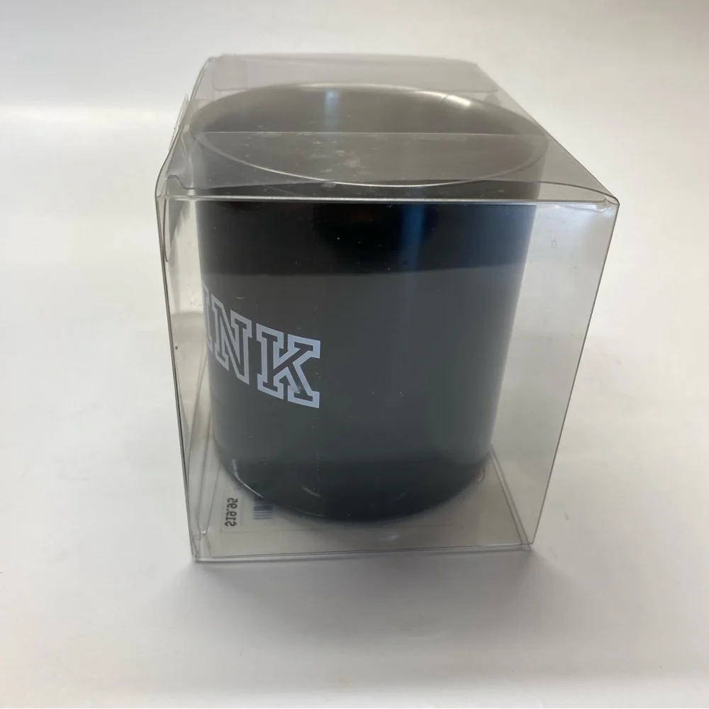 PINK Victoria’s Secret Stainless Camping Coffee Mug Black & White New in Box - Picture 2 of 7